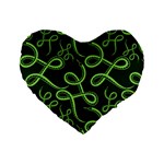 Snakes Seamless Pattern Standard 16  Premium Heart Shape Cushions Front