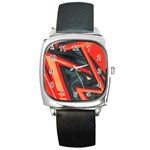 Graffiti Detail Wallpaper Texture Background Square Metal Watch Front