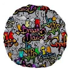 Hip Hop Background Large 18  Premium Flano Round Cushions by Pakemis