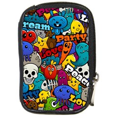 Graffiti Characters Seamless Pattern Compact Camera Leather Case by Pakemis