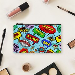 Comic Bubbles Seamless Pattern Cosmetic Bag (small) by Pakemis
