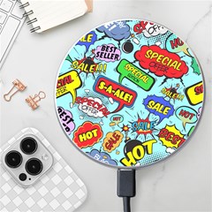 Comic Bubbles Seamless Pattern Wireless Charger by Pakemis