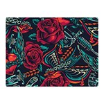 Vintage Flash Tattoos Designs Seamless Pattern Double Sided Flano Blanket (Mini) 35 x27  Blanket Front