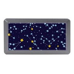 Seamless Pattern With Cartoon Zodiac Constellations Starry Sky Memory Card Reader (mini) by Pakemis