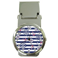 Seamless Marine Pattern Money Clip Watches by Pakemis