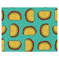 Taco-drawing-background-mexican-fast-food-pattern Flano Blanket (medium) by Pakemis
