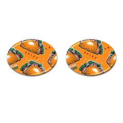 Seamless Pattern With Taco Cufflinks (oval) by Pakemis