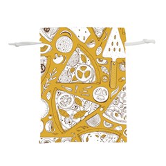 Vector-seamless-pizza-slice-pattern-hand-drawn-pizza-illustration-great-pizzeria-menu-background - Lightweight Drawstring Pouch (m) by Pakemis