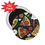 Vector-seamless-pizza-slice-pattern-hand-drawn-pizza-illustration-great-pizzeria-menu-background 2.25  Magnets (100 pack)  Front
