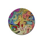 Abstract art Rubber Round Coaster (4 pack) Front