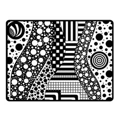 Black And White Double Sided Fleece Blanket (small) by gasi