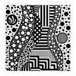 Black and white Medium Glasses Cloth (2 Sides) Back