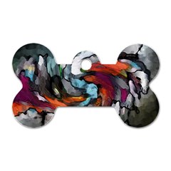 Abstract Art Dog Tag Bone (one Side) by gasi