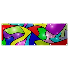 Colorful Abstract Art Banner And Sign 12  X 4  by gasi
