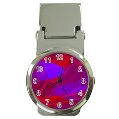 Background Pattern Purple Texture Design Wallpaper Money Clip Watches by Uceng
