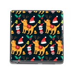 Funny Christmas Pattern Background Memory Card Reader (Square 5 Slot) Front