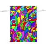 Colorful Stylish Design Lightweight Drawstring Pouch (XL) Back