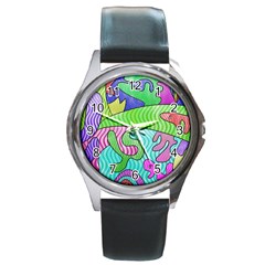 Colorful Stylish Design Round Metal Watch by gasi