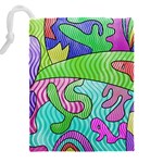 Colorful stylish design Drawstring Pouch (4XL) Back