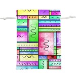 Colorful Stylish design Lightweight Drawstring Pouch (XL) Back