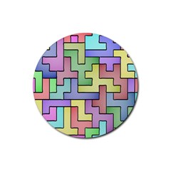 Colorful Stylish Design Rubber Coaster (round) by gasi