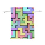 Colorful stylish design Lightweight Drawstring Pouch (L) Back