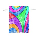Colorful stylish design Lightweight Drawstring Pouch (M) Front