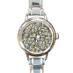 Gong Instrument Motif Pattern Round Italian Charm Watch by dflcprintsclothing