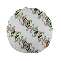 Background Ornamental Pattern Graphic Seamless Standard 15  Premium Flano Round Cushions by Pakemis