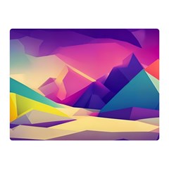 Abstract Geometric Landscape Art 3d Render Double Sided Flano Blanket (mini) by Pakemis