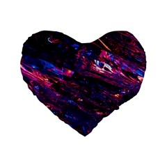 Space Futuristic Shiny Abstraction Standard 16  Premium Heart Shape Cushions by Pakemis