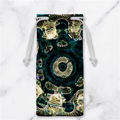 Fractal Glowing Kaleidoscope Wallpaper Art Design Jewelry Bag by Pakemis