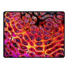 Fractal Black Texture Wallpaper Art Design Double Sided Fleece Blanket (small) by Pakemis