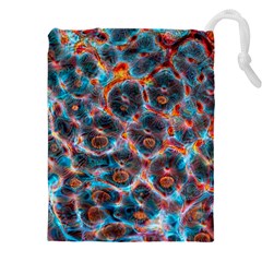 Fractal Black Texture Wallpaper Art Design Art Drawstring Pouch (4xl) by Pakemis
