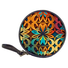 Orange, Turquoise And Blue Pattern  Classic 20-cd Wallets by Sobalvarro