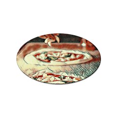 Naples Pizza On The Making Sticker Oval (100 Pack) by ConteMonfrey