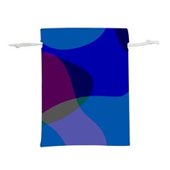 Blue Abstract 1118 - Groovy Blue And Purple Art Lightweight Drawstring Pouch (l) by KorokStudios