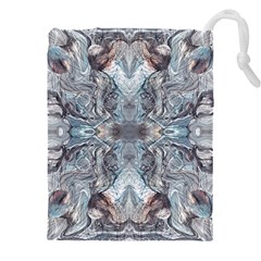Abstract Marble Drawstring Pouch (5xl) by kaleidomarblingart
