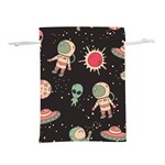 Space Pattern Cartoon Lightweight Drawstring Pouch (S) Back