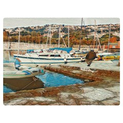 Alone On Gardasee, Italy  Premium Plush Fleece Blanket (extra Small) by ConteMonfrey