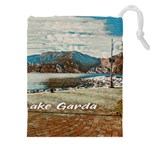 Calm Day On Lake Garda Drawstring Pouch (4XL) Front