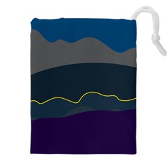 Abstract Landscape Art Design Pattern Water Drawstring Pouch (5xl) by Jancukart
