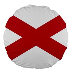 Anglo Irish Flag Large 18  Premium Round Cushions by tony4urban