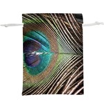 Peacock Lightweight Drawstring Pouch (XL) Back