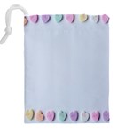 Valentine Day Heart Pattern Capsule Drawstring Pouch (4XL) Back