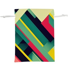 Pattern Abstract Geometric Design Lightweight Drawstring Pouch (xl) by danenraven