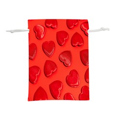 Valentine Day Heart Pattern  Lightweight Drawstring Pouch (l) by artworkshop