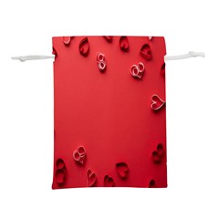 Valentine Day Logo Heart Ribbon Lightweight Drawstring Pouch (s) by artworkshop