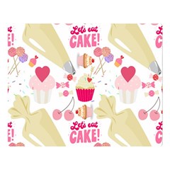 Desserts Pastries Baking Wallpaper One Side Premium Plush Fleece Blanket (large) by Ravend