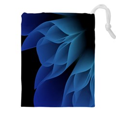 Abstract Blue Background Drawstring Pouch (4xl) by artworkshop